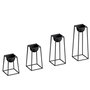 Aberto Design GED-018 Maceta Decorativa de Metal Negra